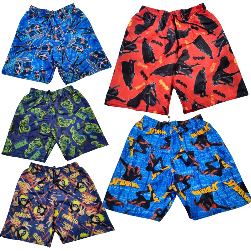 Kit 5 Bermuda infantil Personagens Desenho