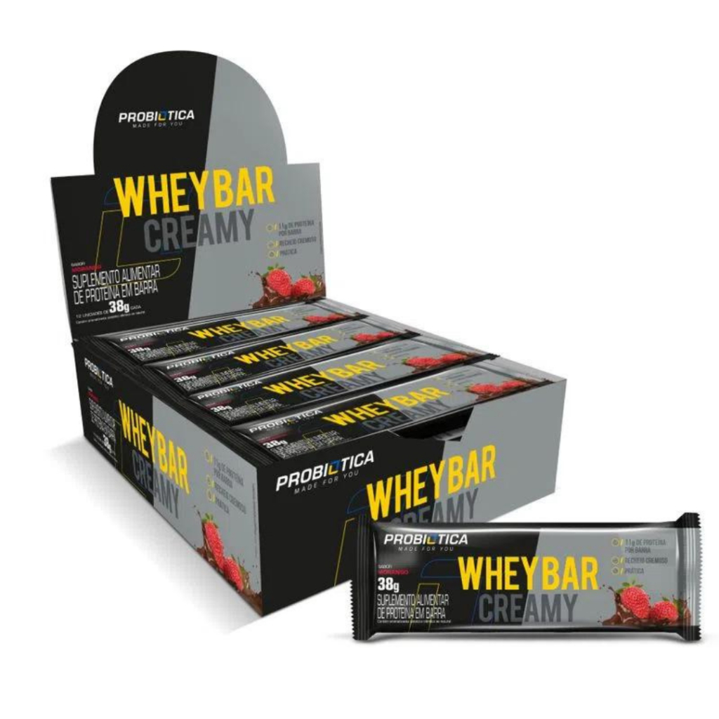 Whey Bar Creamy Display c/ 12 Bar – Probiótica C/ Nf