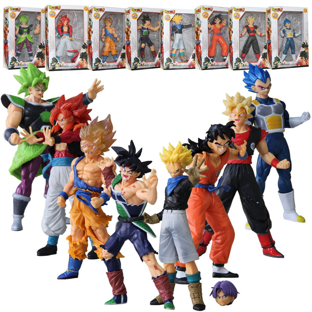 Brinquedo Dragon Ball Z Goku Vegeta Broly Super Coleção 18cm Figura