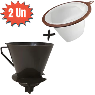 Coador de Café Filtro Permanente 103 e Porta Filtro 103 Select Line para Cafeteira Durável e Reutilizável