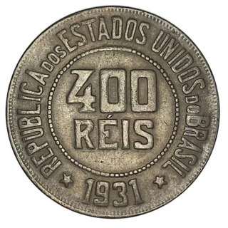 Moeda antiga Brasil 400 réis 1931. 0046