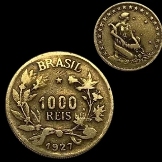 Moeda antiga Brasil 1000 réis 1927. L 1103