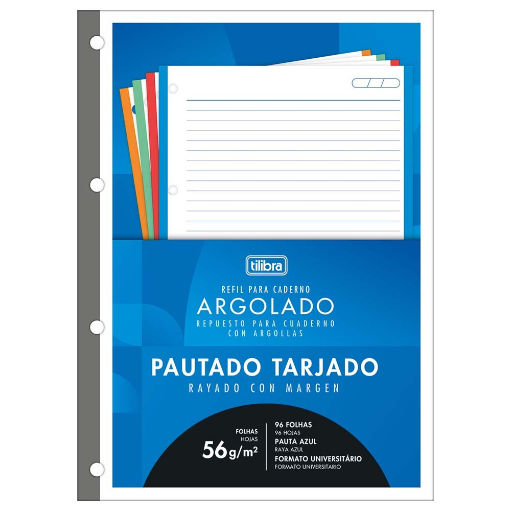 Bloco Para Fichário Tarjado Académie 96 Folhas Tilibra 122912