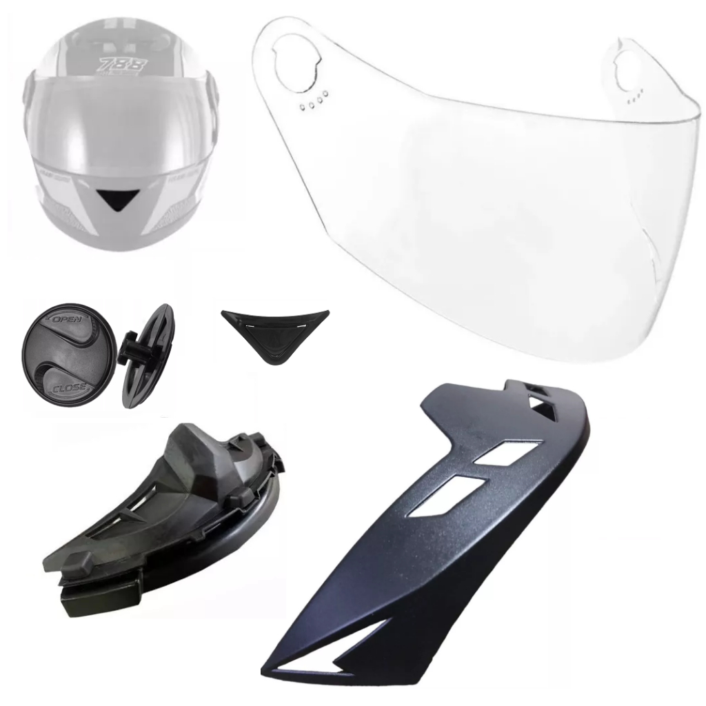 Viseira + Reparos Original P/ Capacete Pro Tork Evolution G6 | Shopee ...