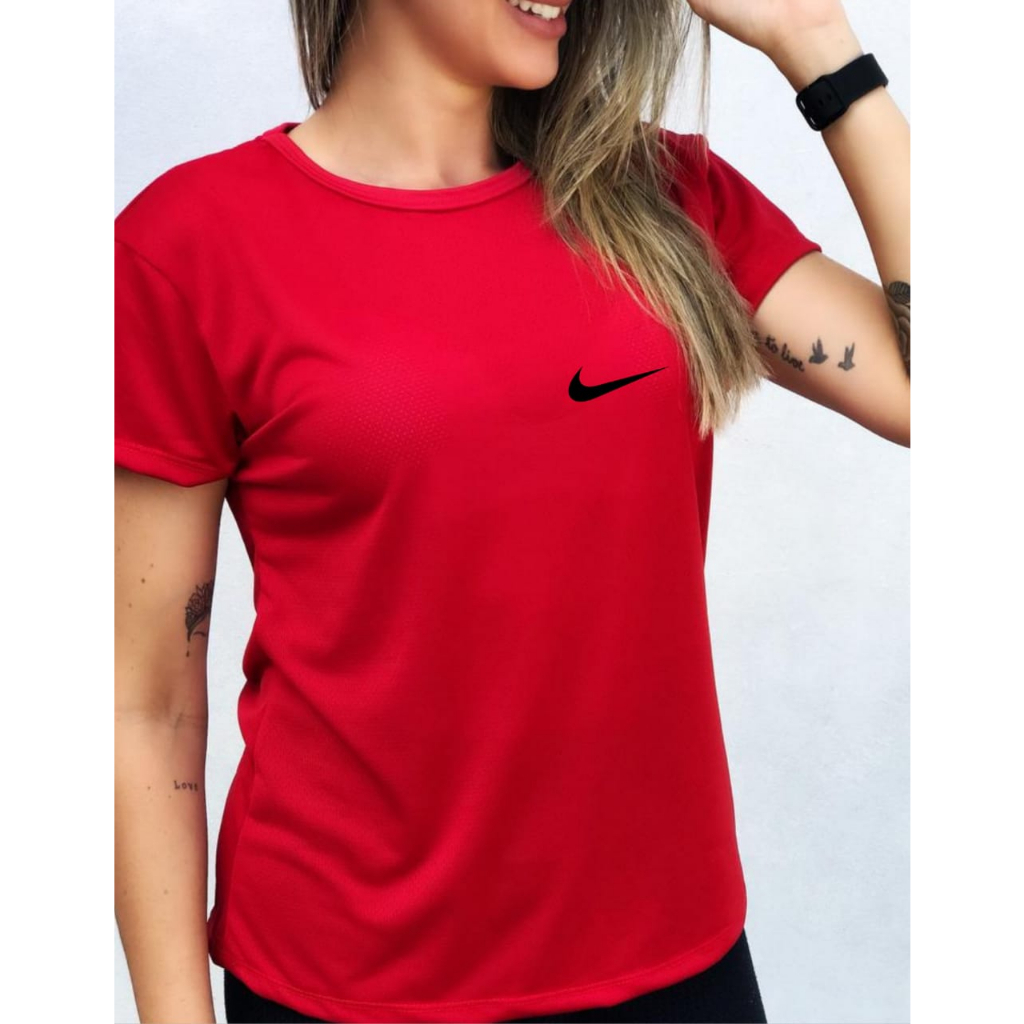 Camisa Dry Fit N K Multimarcas Masculina Para Treino Academia Camiseta Leve  E Esportiva Com Estampa Peitoral Refletiva