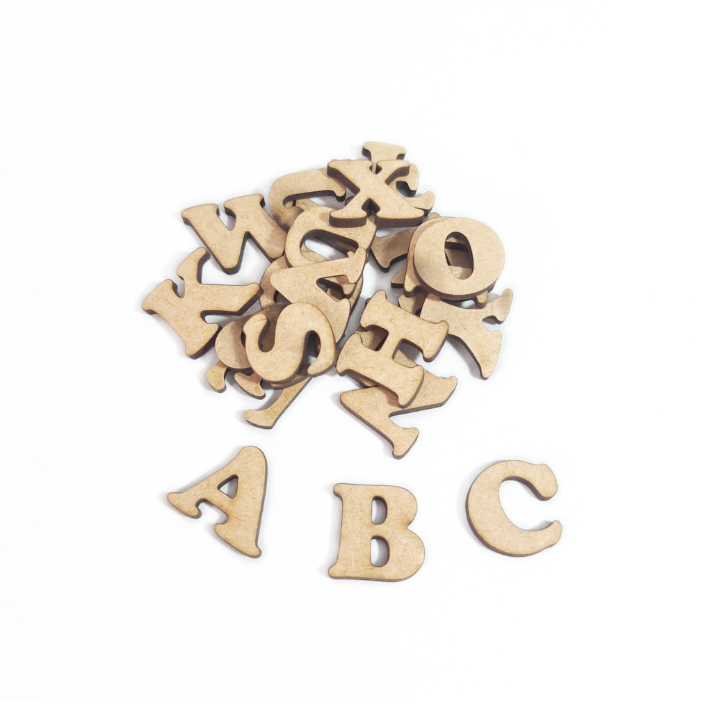Alfabeto Completo 4cm MDF 3mm CRU Letras Letrinhas | Shopee Brasil