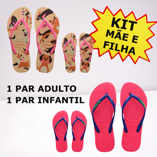 Chinelo Havaianas Kit Mâe e Filha | Shopee Brasil