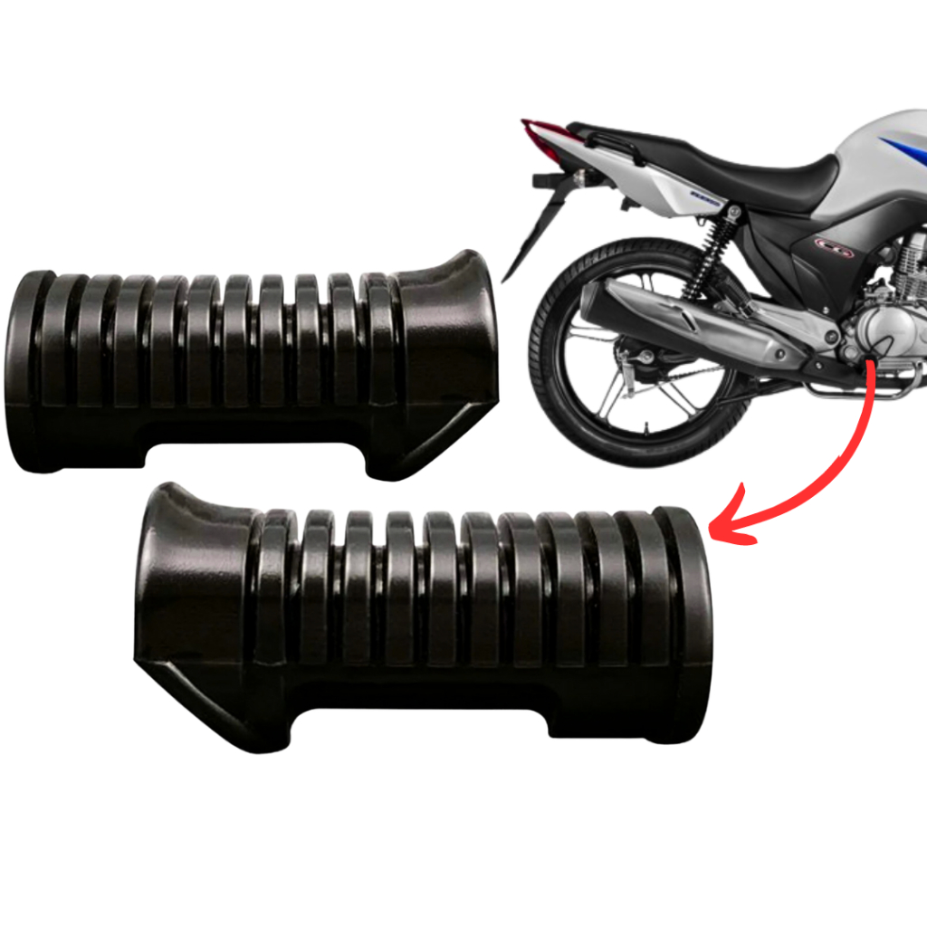 Pedal Pedaleira Borracha Estribo Moto Honda cgtitan Fan Par