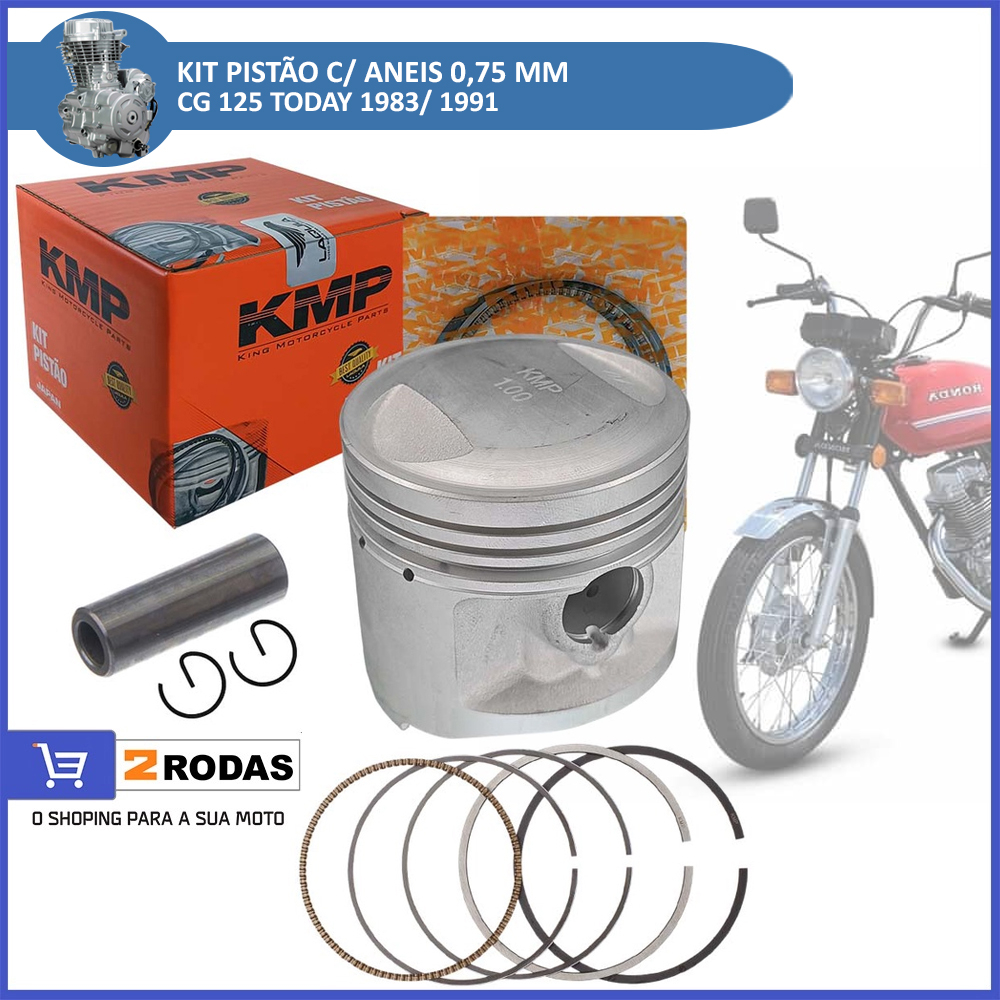 Kit Pistão C/ Aneis Cg 125 Today 83/91 0,75 KMP