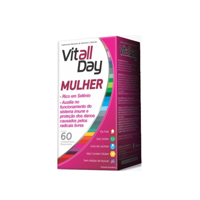 Vitamina Vitall Day Mulher 60cáps. 500mg | Shopee Brasil