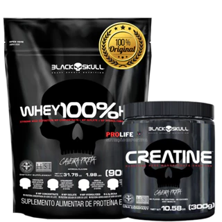 Whey protein Black Skull 100% HD e Creatina Pura 300 gr