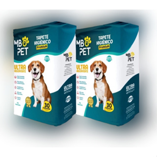 Kit 2 Pacotes Tapete Higiênico Mb Pet Premium 80x60cm Ultra Absorvente Anti Odor Anti Vazamento