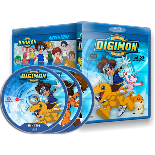 Blu-ray Digimon Adventure 01 - Serie dublada Completa em alta definição.