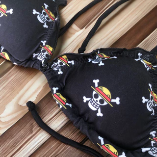 Bikini Biquini Top Personalizado Anime One Piece Caveira