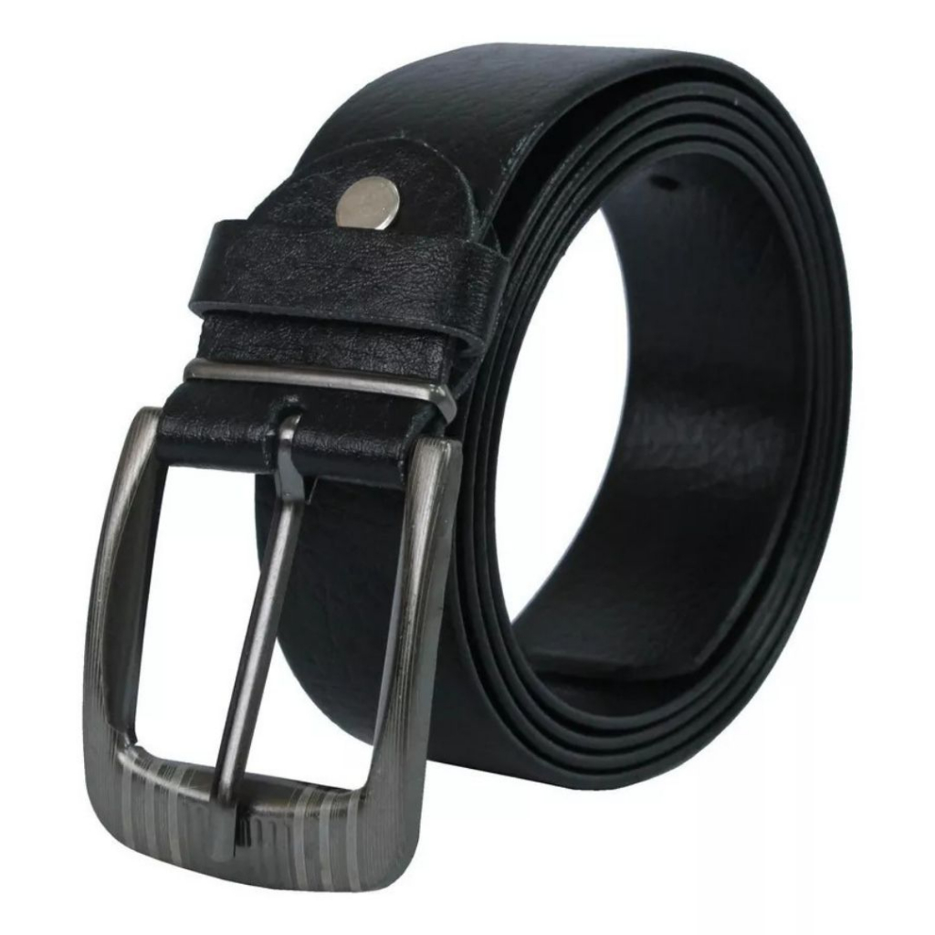 Cinto Preto Social Couro Sintético Casual Resistente Tamanhos P M G GG