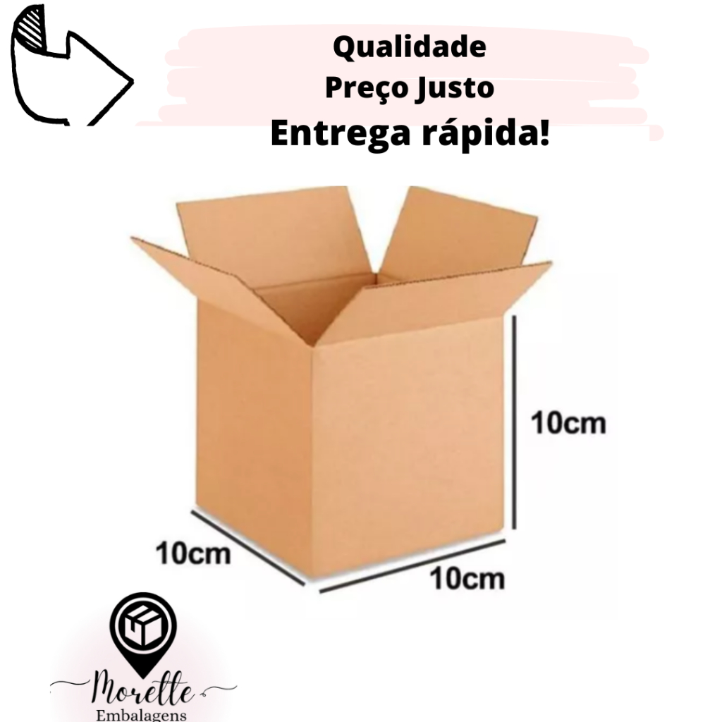 PROMOÇÃO 100 CAIXAS DE PAPELÃO 10X10X10