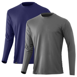 Kit com 2 Camisetas Térmica Proteção Solar UV 50+ Masculina Tecido Quente Segunda Pele Protege do Frio – Slim Fitness