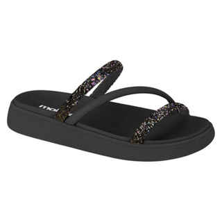 Tamanco Moleca Papete Feminina Com Brilho Strass Conforto Varias Cores Original