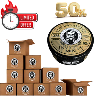 Kit 15 Cera Modeladora Caramelo Matte Forte Fixação Invictus Men - Preço Revenda