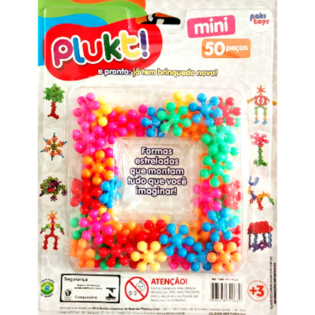 Brinquedo Blocos De Montar Plukt 100 Pecas Poki Toys - Paki Toys