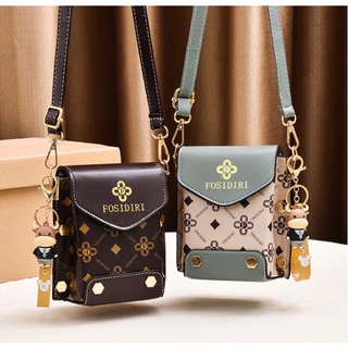 bolsa feminina transversal porta celular 2 com chaveiro boneca“FOSIDIRI”