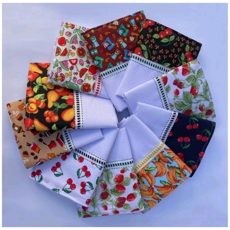 PANO DE PRATO PÉ DE GALINHA KIT COM 5 PECAS *LINDOS*