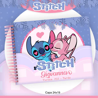 Caderno Desenho Stitch Capa Dura 100 fls