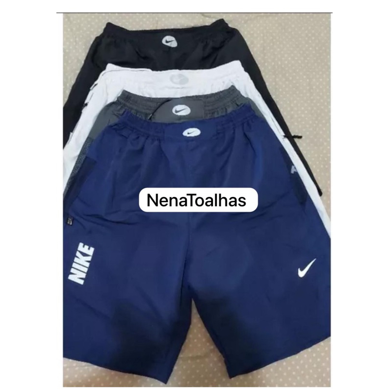 Short Masculino Tactel Grosso com zíper bolso modelo Recortado BRANCO -  HPMODDAS