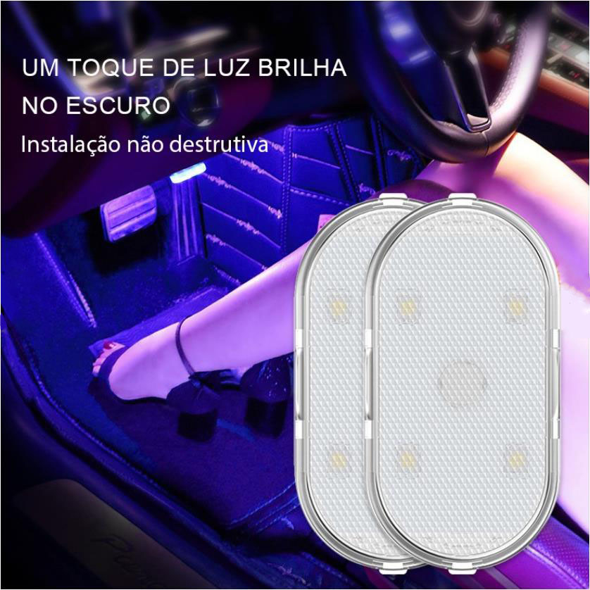 Luz Interior Do Carro 5v Sem Fio Magnético Led Toque Luz Carro/Iluminação Interior Atmosfera Luz USB Recarregável