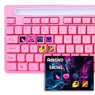 Cartela Adesivos para teclado League of Legends - LOL