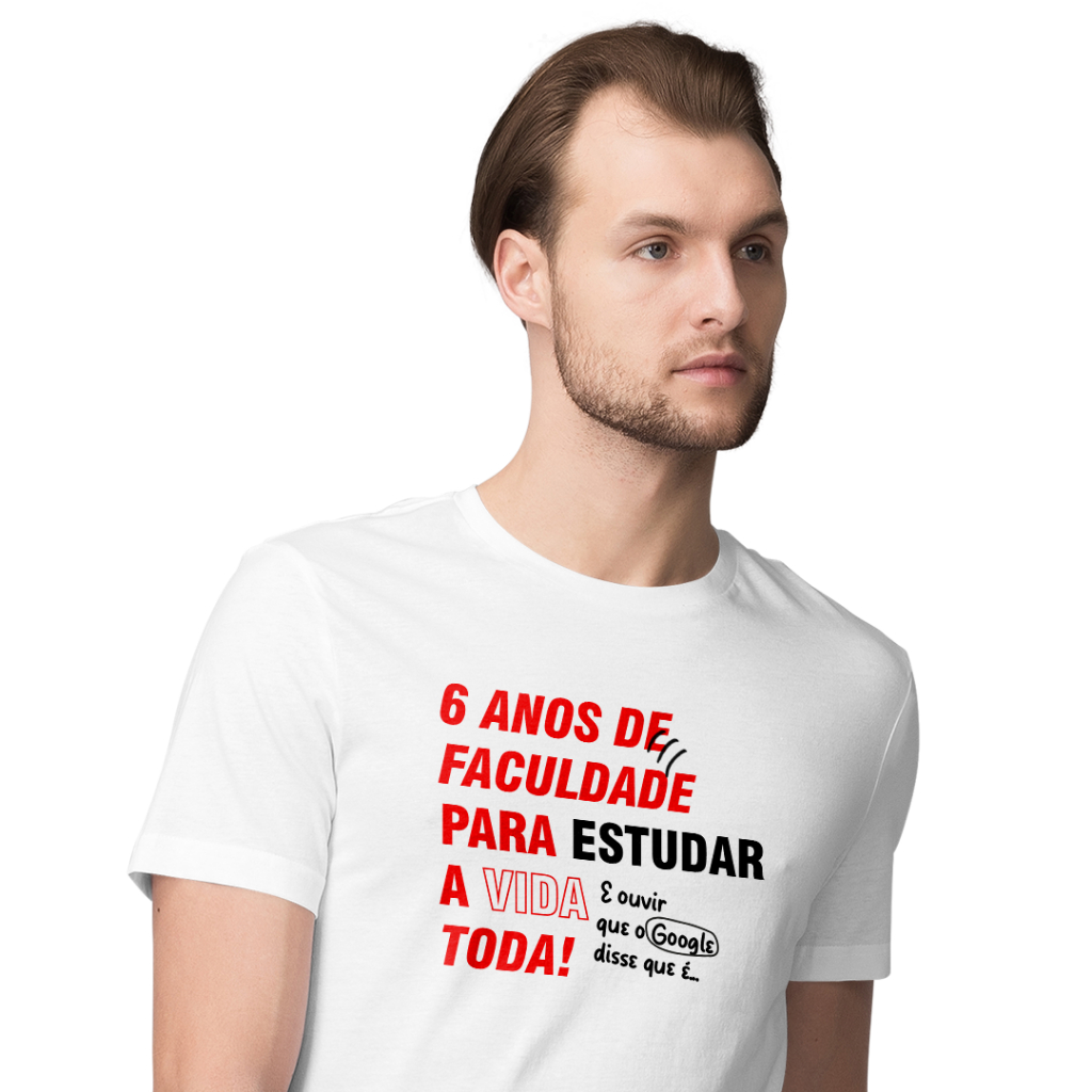 Camiseta masculina frase engraçada profissões Medicina 