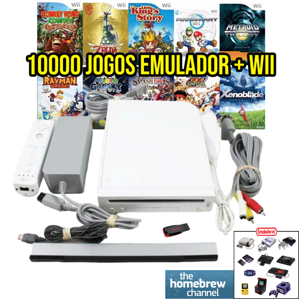 Nintendo Wii Completo Melhores GAMES - SEM LEITOR