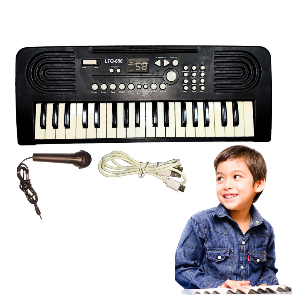 Piano De Teclado Eletrônico Infantil De 37 Teclas Com Microfone, Teclado De  Piano Infantil, Suprimentos Musicais Educacionais, Melhores Presentes Para  Meninos E Meninas : : Brinquedos e Jogos
