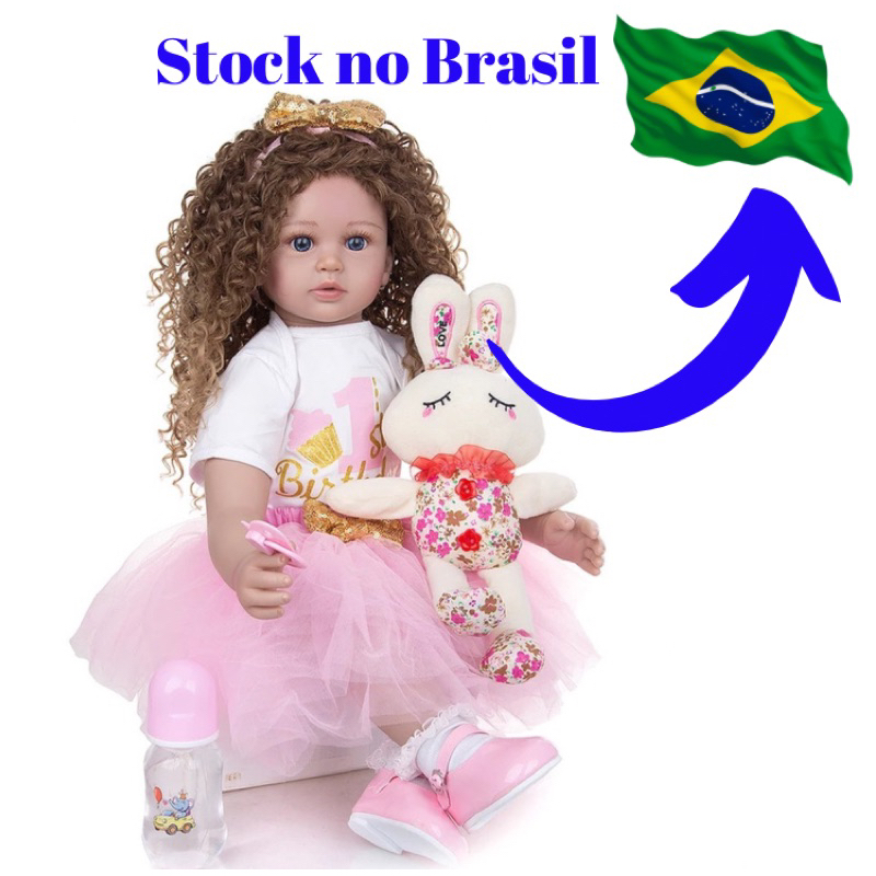 Boneca Bebe Sweetie Reborn (r) Raposinha Silicone Doll- 48cm