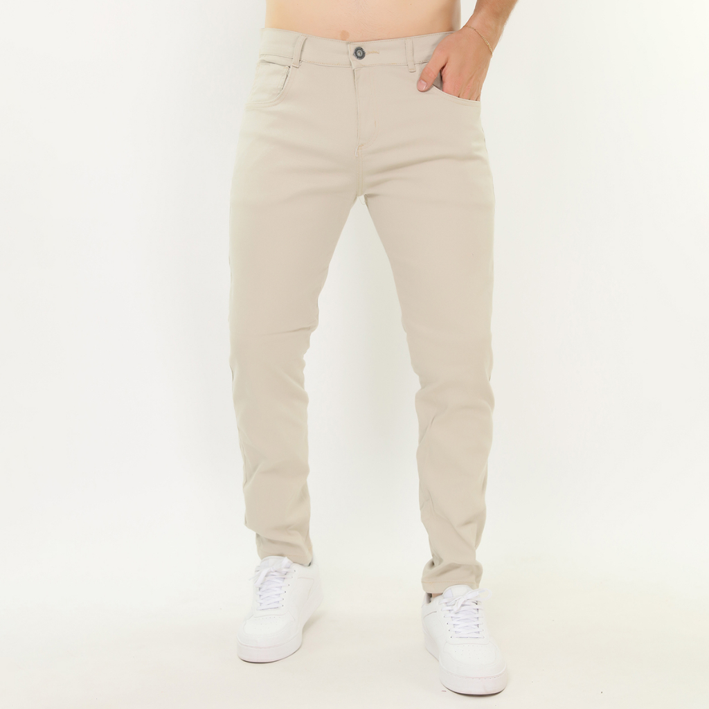 Calça Jeans sarja Masculina Skinny Com Elastano Slim