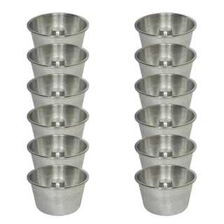 Kit 12 Mini Formas Pudim E Bolo Em Alumínio 10cm Diâmetro 220ml