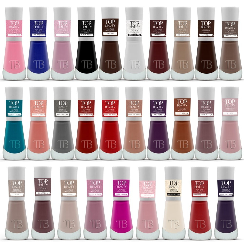 Esmaltes Coleção Nova Top Beauty Cremosos em Promoção na Shopee Brasil 2024