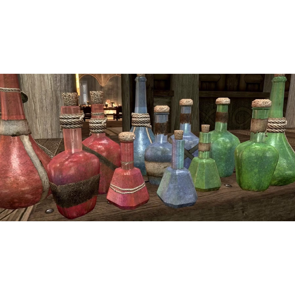 Kit Poção Cosplay Skyrim Health, Mana e Stamina Impressão 3D