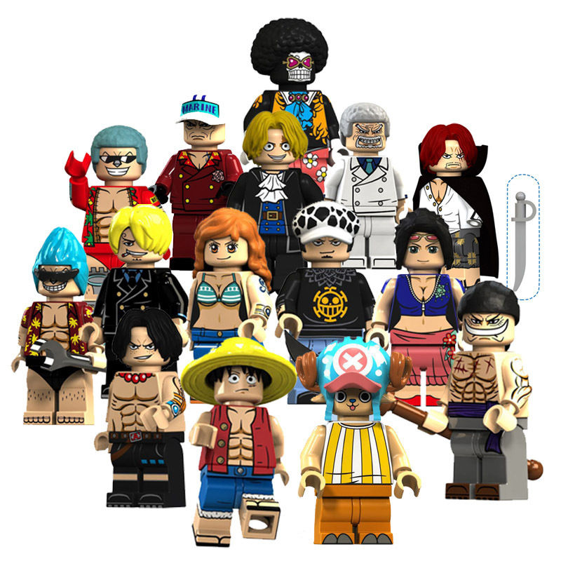 Boneco One Piece Blocos de Montar Mini Figuras
