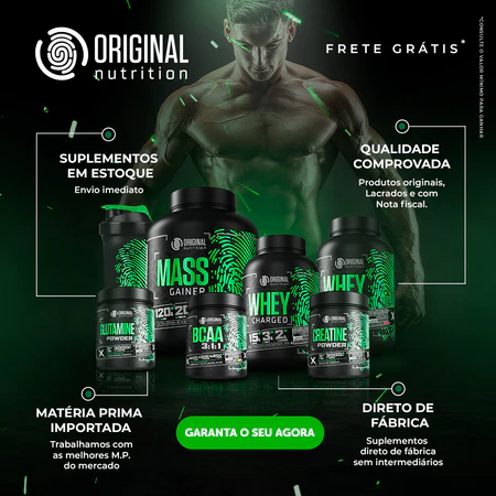 Kit 2x Suplemento em pó Whey Protein Charged + 2 Bcaa + 2 Creatina Shaker coqueteleira Original - Vista 5
