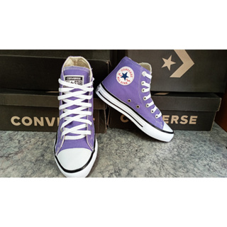 Tênis Converse Chuck Taylor All Star Cano Alto Feminino Branco / Lilás