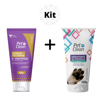 Combo Kit Hidratante de Patinhas 150g + Hidratante de Focinho 60g Para Cachorro Pet Clean