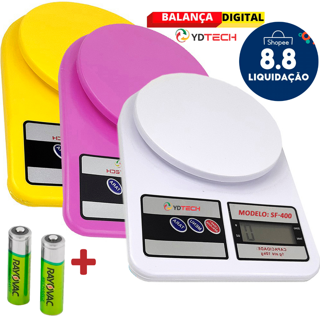 Balança De Cozinha Digital Alta Precisão Multideia 1g ate 10KG (Várias ...