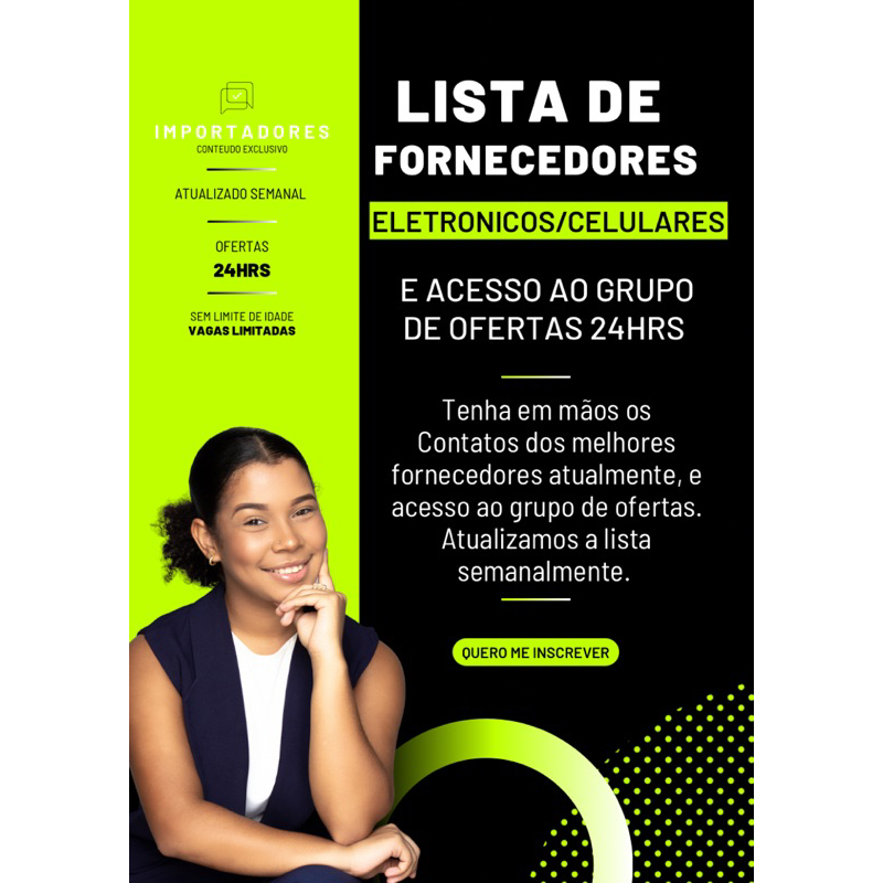 Lista de Fornecedores + Grupo de Ofertas