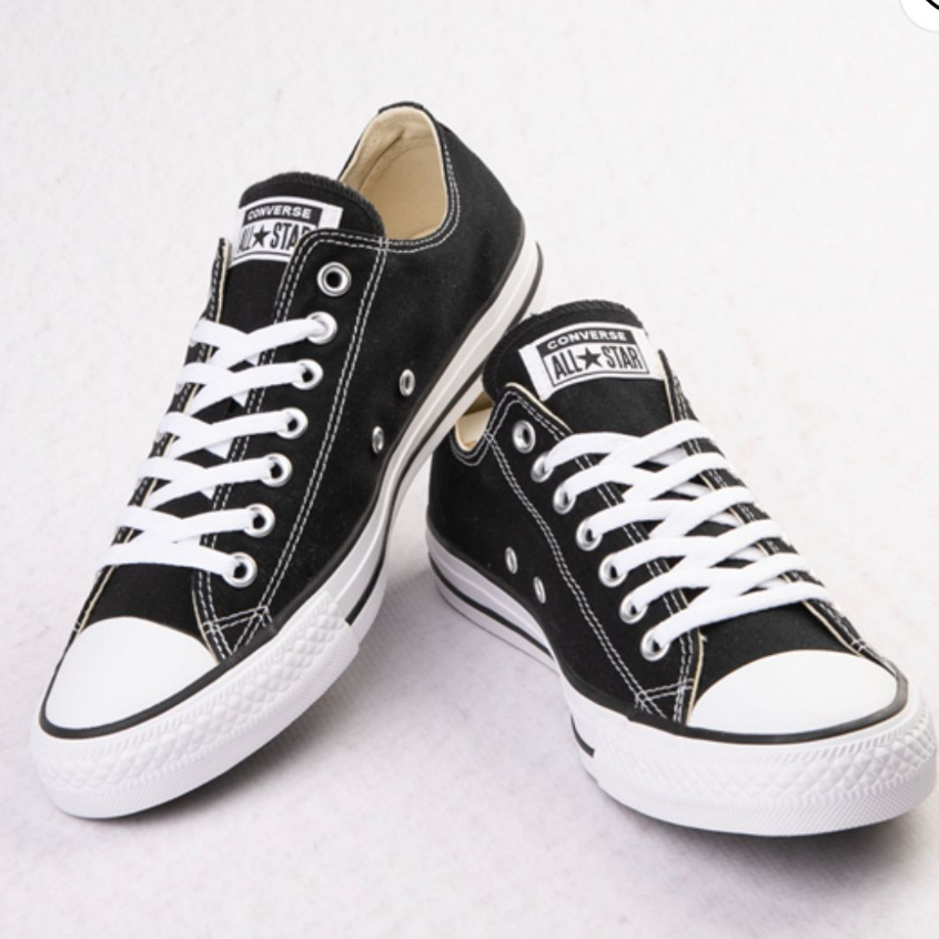 Tênis all star lona branco / preto / vermelho unissex