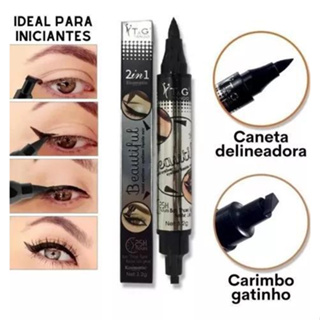 CANETA DELINEADOR Carimbo Olho Gatinho Tango 2 em1 delineadora
