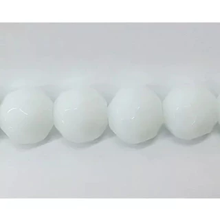 200 Miçanga Contas De Cristal De Vidro Branco Leitoso 8mm para Guia Fio Terço Japamala