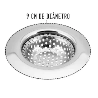 Ralo Ralinho Para Pia Cozinha 90mm 9cm Em Aço Inox Borda Multiuso Cinza em Oferta na Shopee