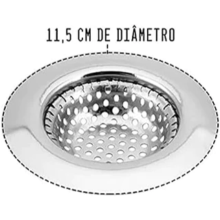 Ralo Ralinho Para Pia Em Inox Cozinha Inox 11,5cm Ideal Multiuso Universal Proteção Limpeza em Oferta na Shopee