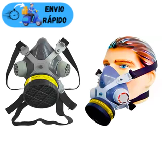 MÁSCARA RESPIRADOR ALLTEC 2001 VO+GA PARA RESINAS IDEAL PARA PINTURAS FUNILARIA GASES NEVOAS POEIRA VAPORES CA 14.781